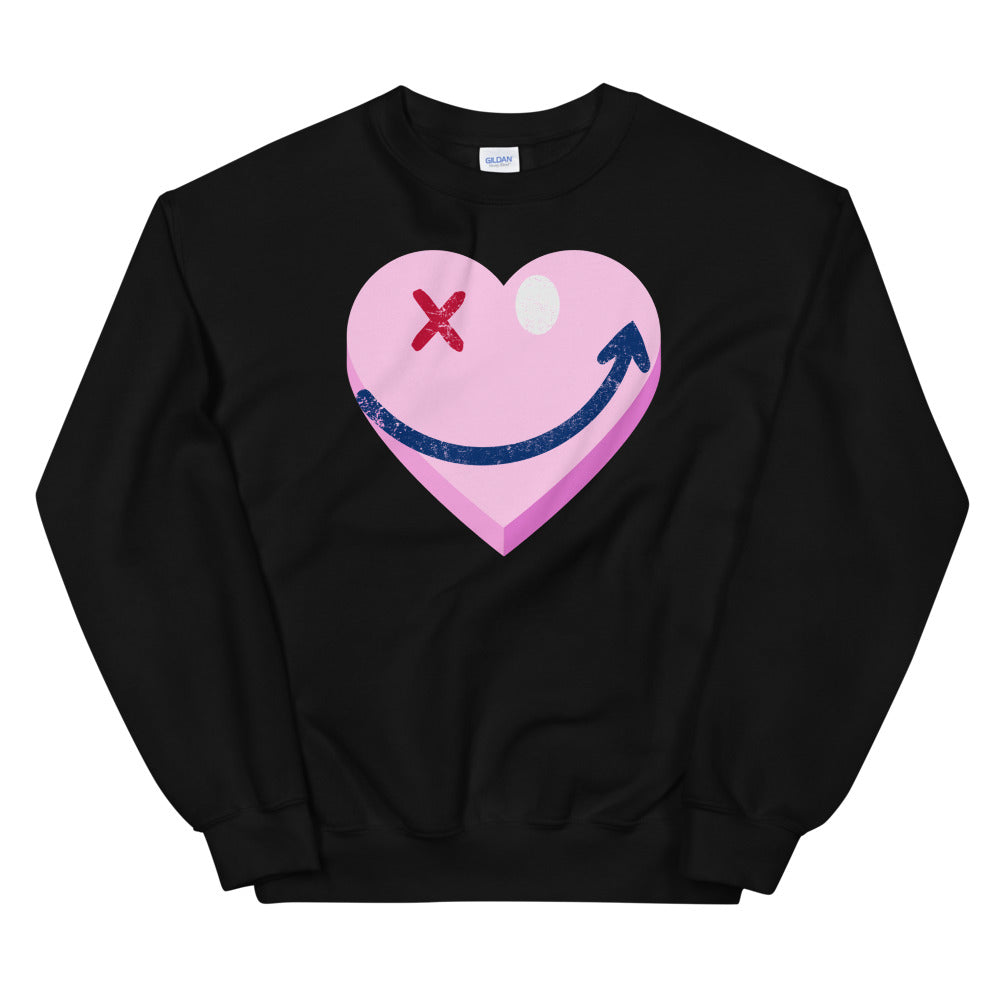 Unisex Sweatshirt Heart Smiling Face