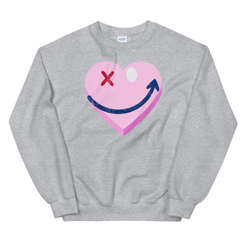 Unisex Sweatshirt Heart Smiling Face