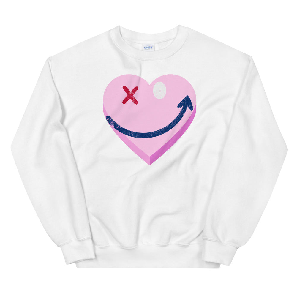 Unisex Sweatshirt Heart Smiling Face