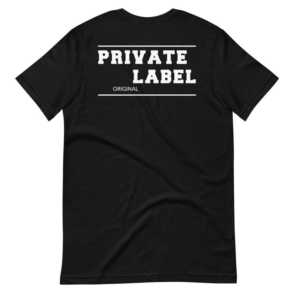 Short-Sleeve Unisex T-Shirt Private Label Front & Back