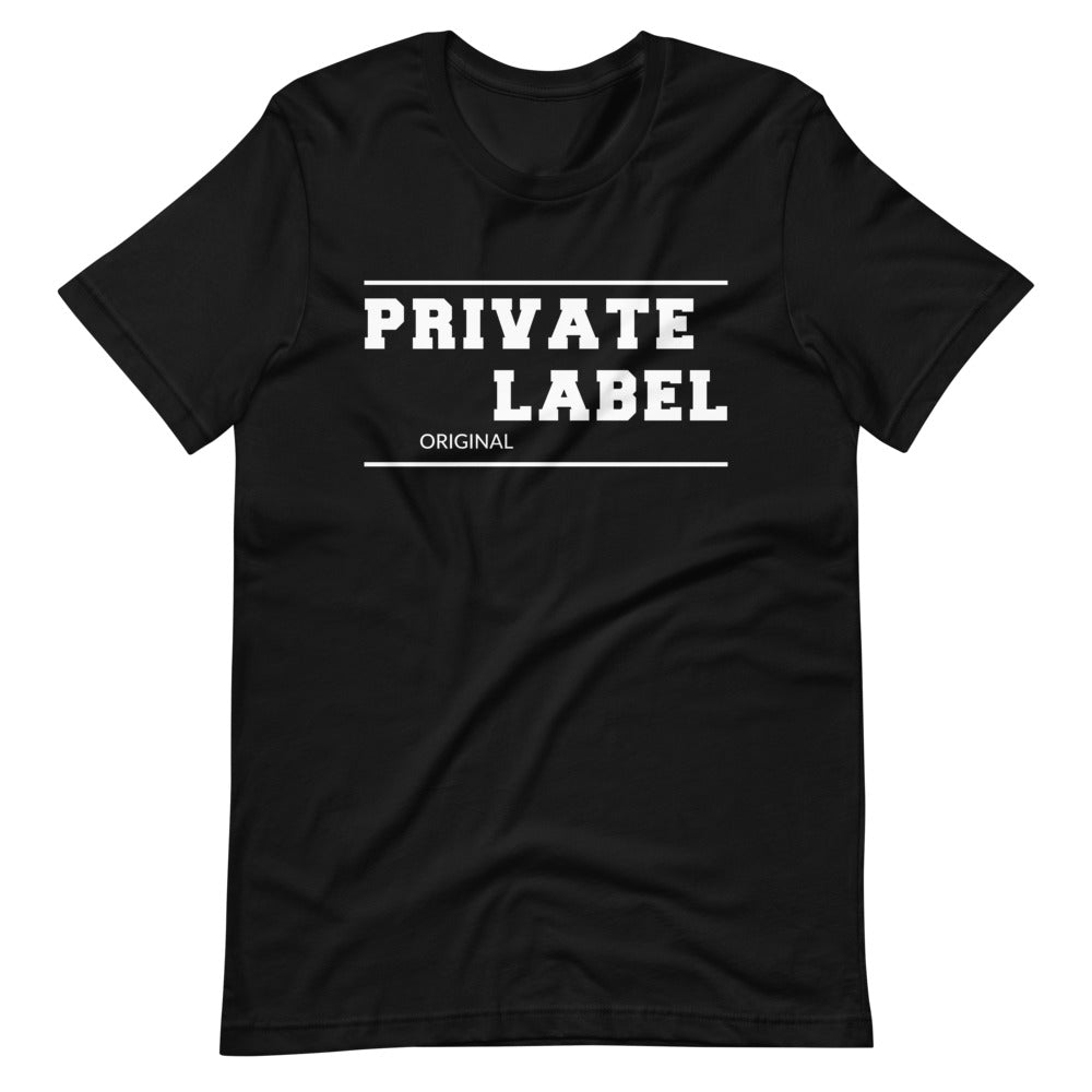 Short-Sleeve Unisex T-Shirt Private Label Front & Back