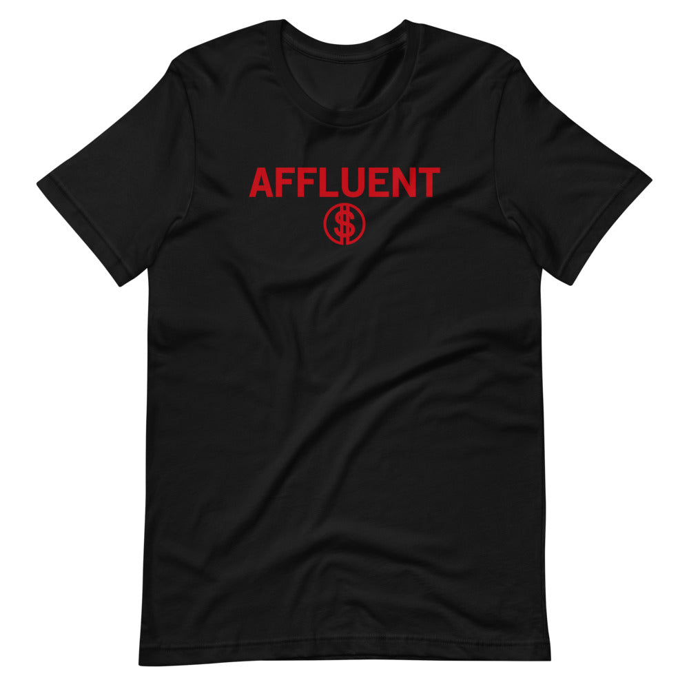 Short-Sleeve Unisex T-Shirt Red Affluent Front & Back