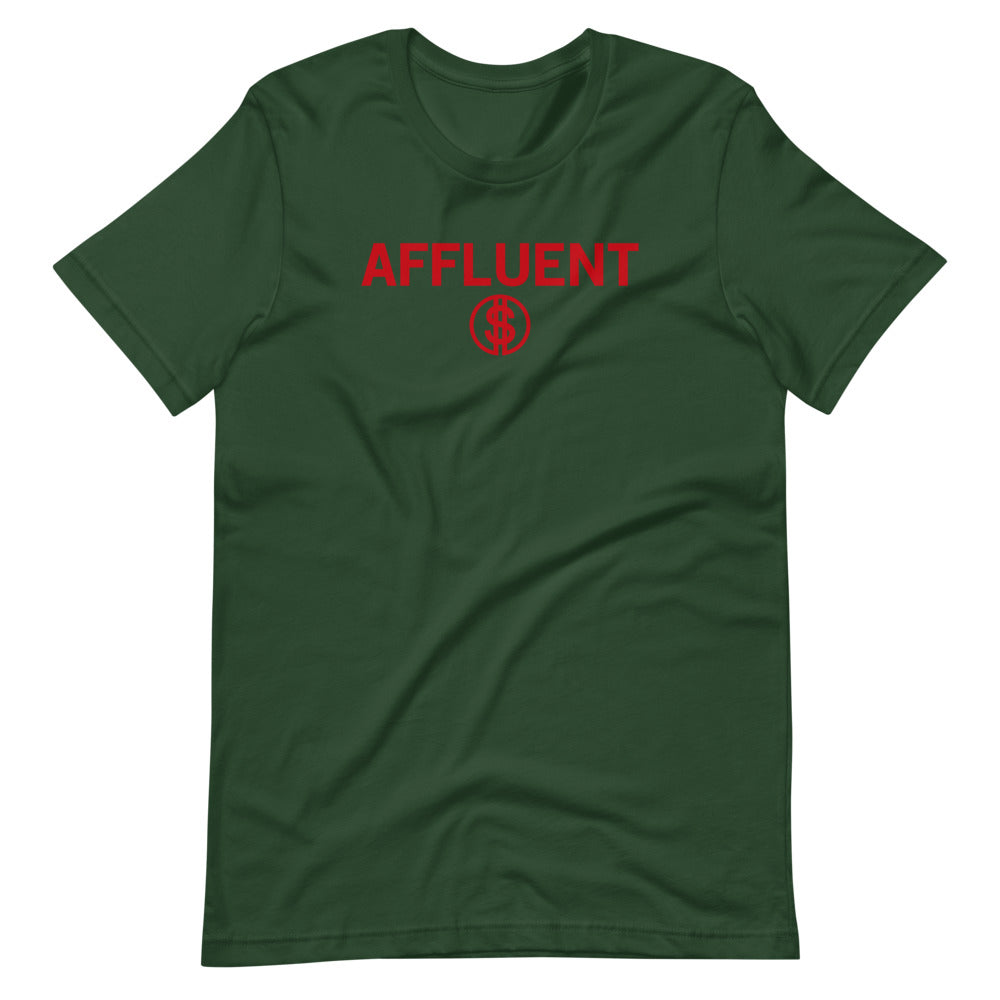 Short-Sleeve Unisex T-Shirt Red Affluent Front & Back