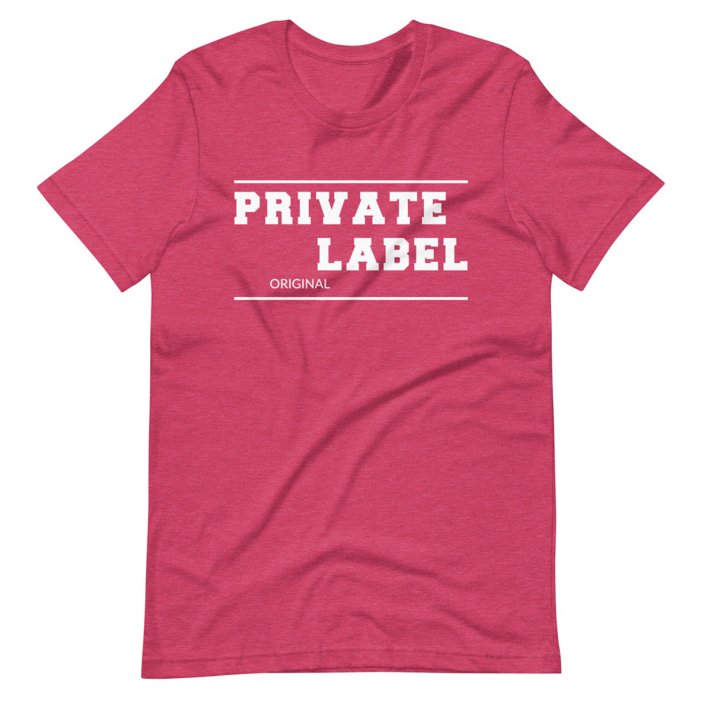 Short-Sleeve Unisex T-Shirt Private Label Front & Back