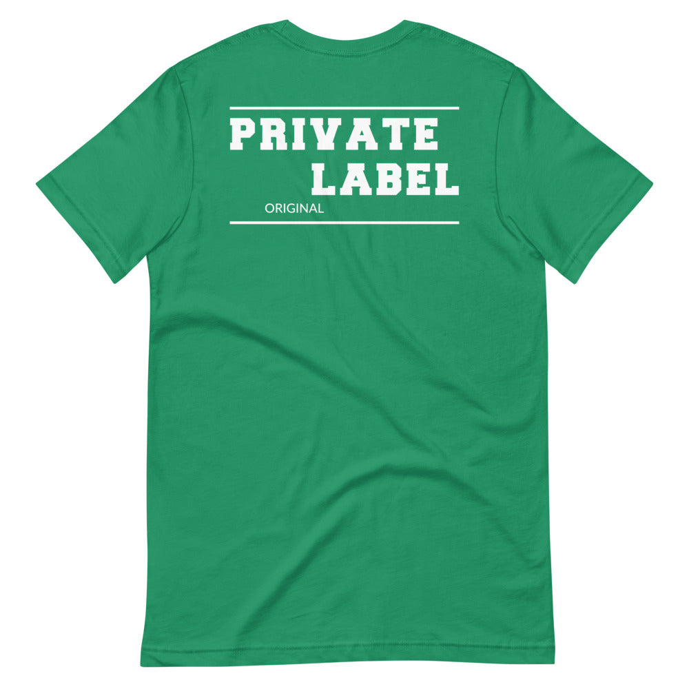 Short-Sleeve Unisex T-Shirt Private Label Front & Back