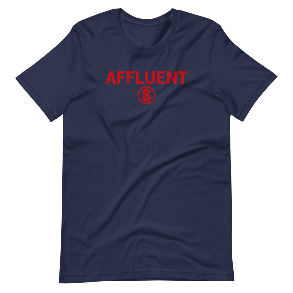 Short-Sleeve Unisex T-Shirt Red Affluent Front & Back