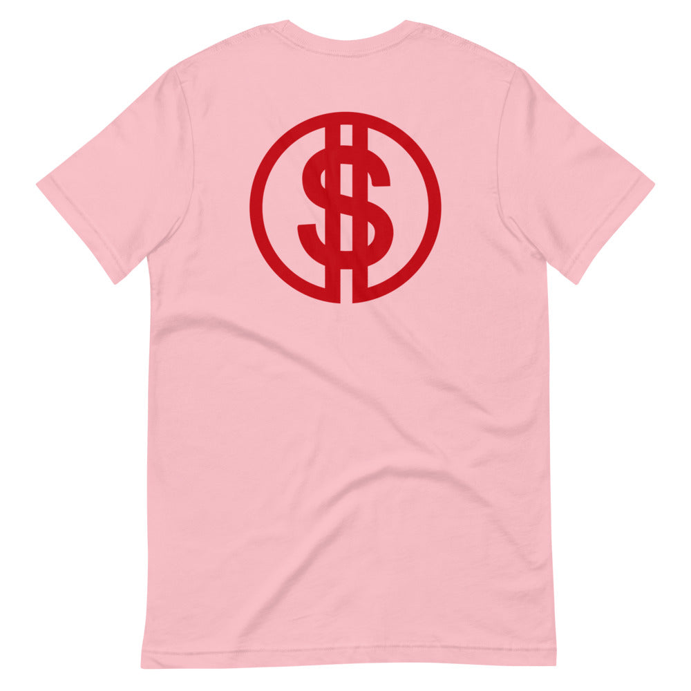 Short-Sleeve Unisex T-Shirt Red Affluent Front & Back