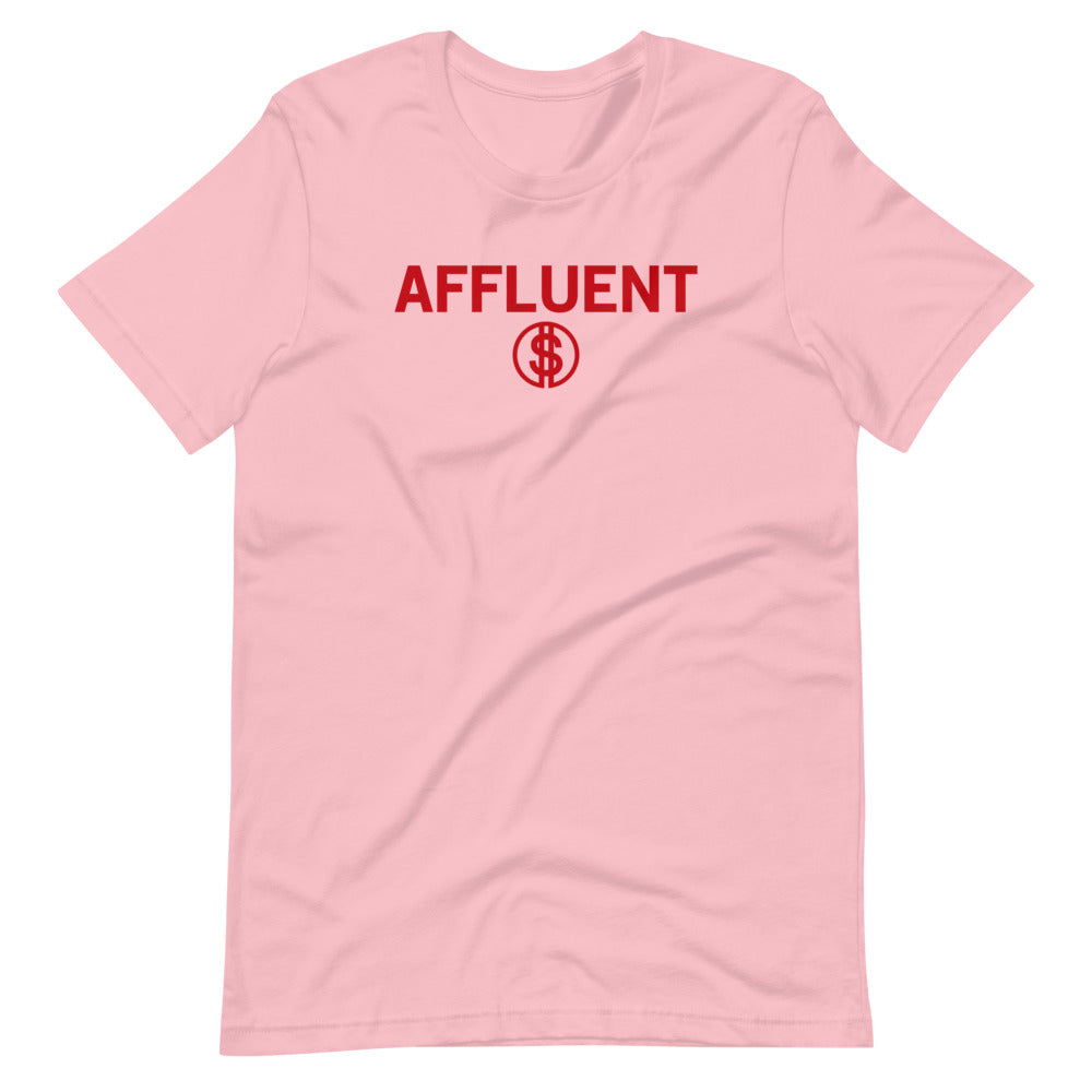 Short-Sleeve Unisex T-Shirt Red Affluent Front & Back