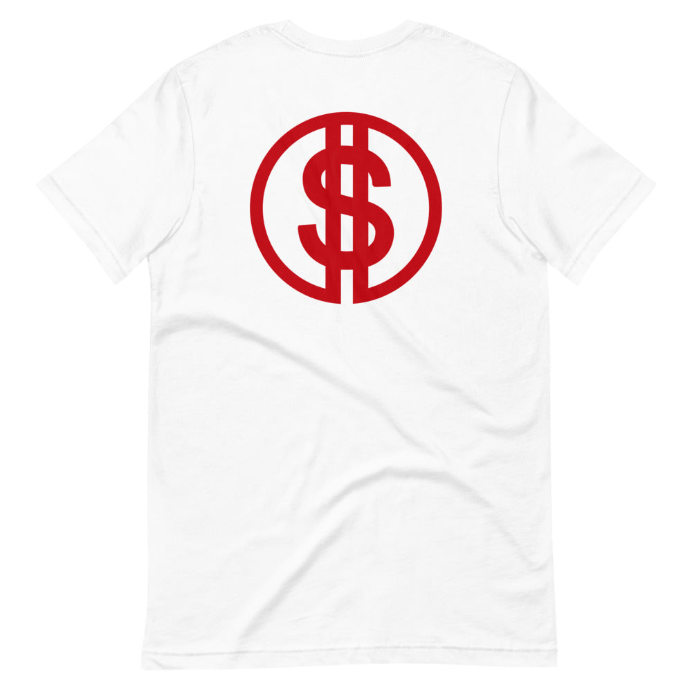 Short-Sleeve Unisex T-Shirt Red Affluent Front & Back