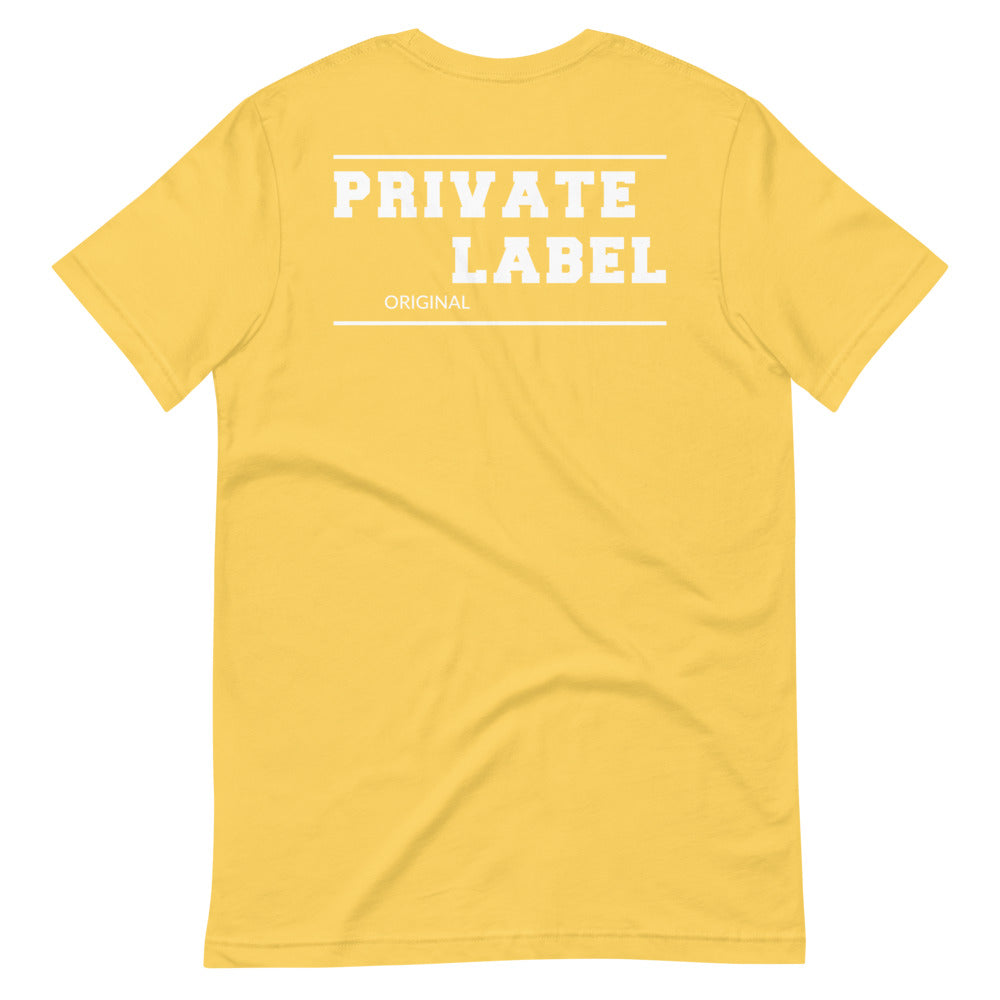 Short-Sleeve Unisex T-Shirt Private Label Front & Back