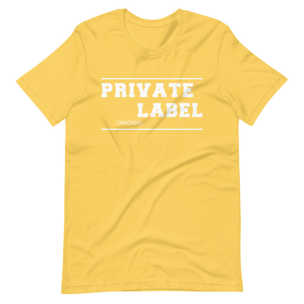 Short-Sleeve Unisex T-Shirt Private Label Front & Back