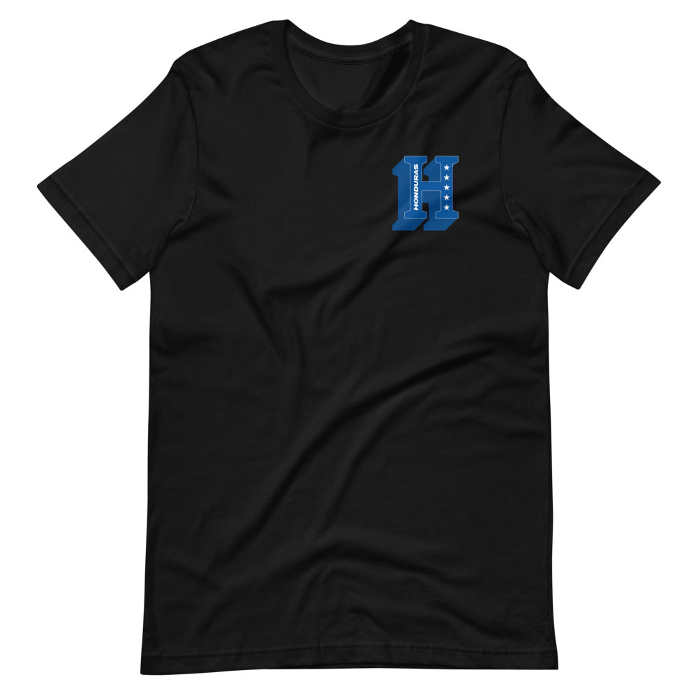 Short-Sleeve Unisex T-Shirt Honduras 3D Letters Front & Back