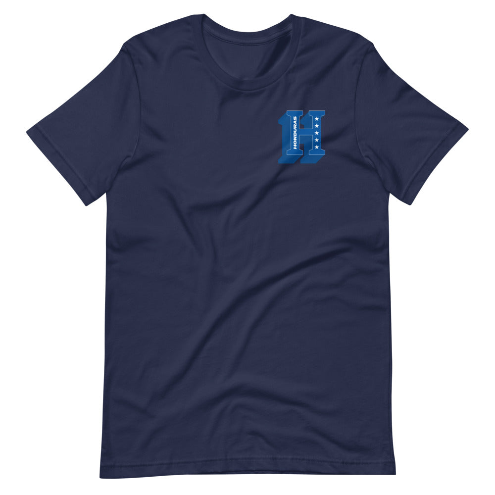 Short-Sleeve Unisex T-Shirt Honduras 3D Letters Front & Back