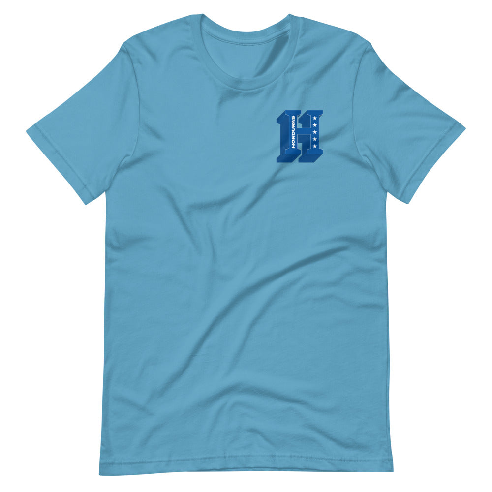 Short-Sleeve Unisex T-Shirt Honduras 3D Letters Front & Back