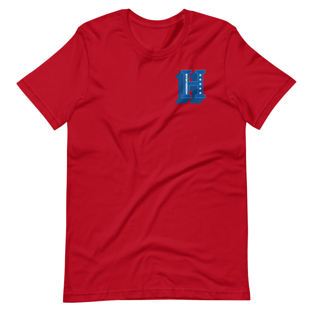 Short-Sleeve Unisex T-Shirt Honduras 3D Letters Front & Back