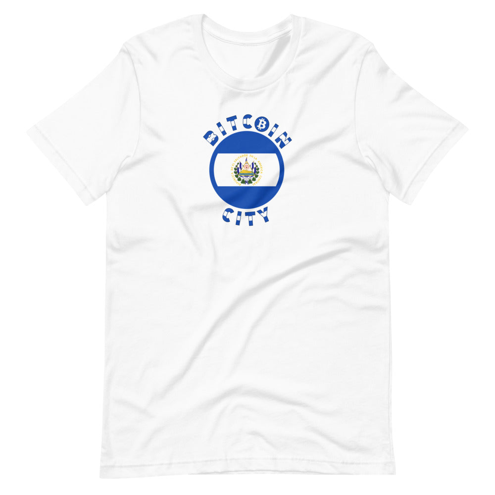 Short-Sleeve Unisex T-Shirt Bitcoin City El Salvador