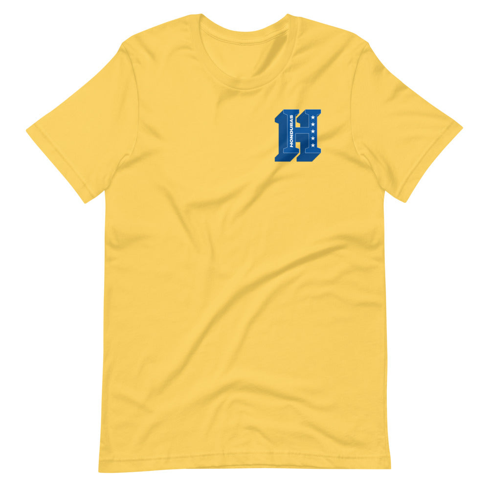 Short-Sleeve Unisex T-Shirt Honduras 3D Letters Front & Back